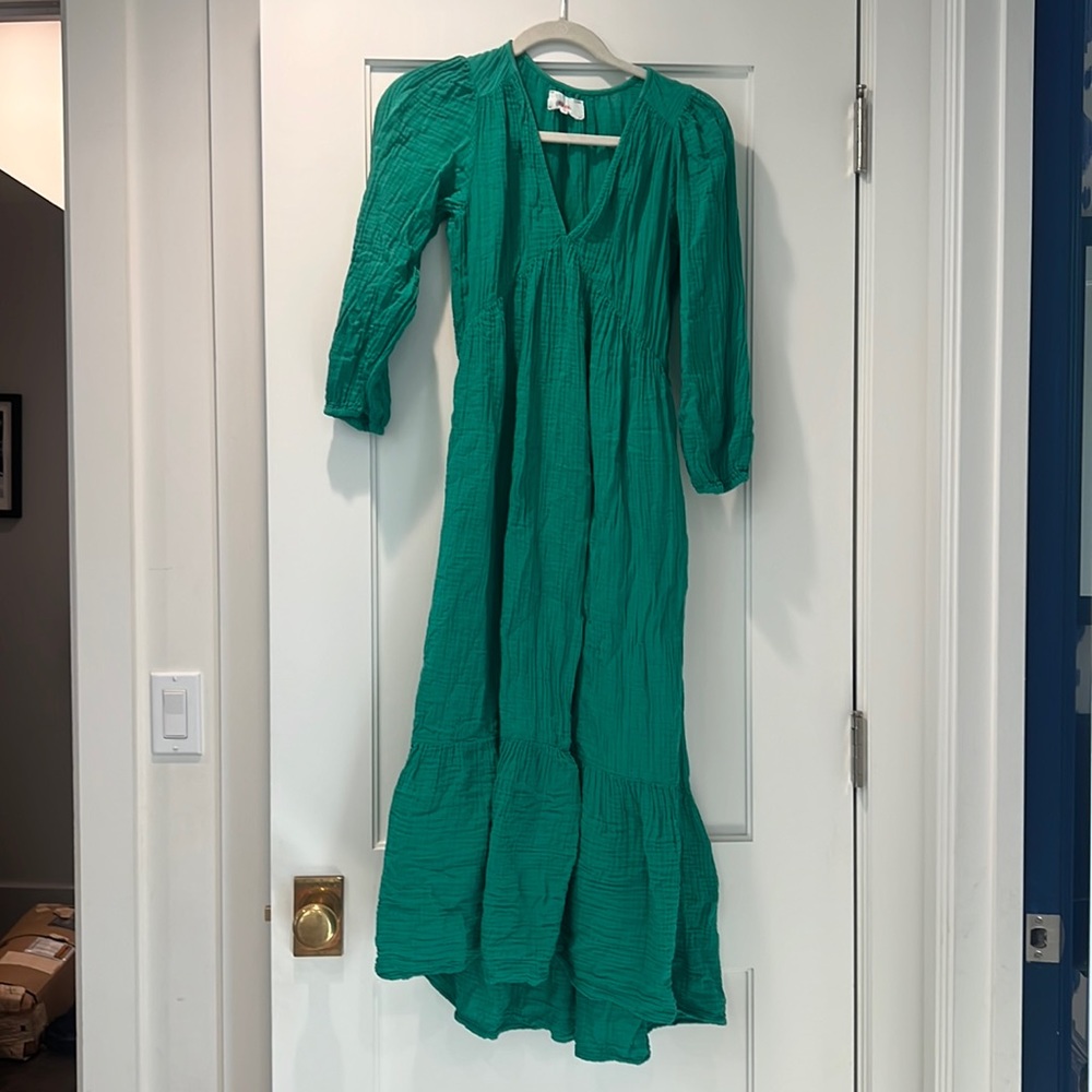 XiRENA green long sleeve midi dress, size XS
